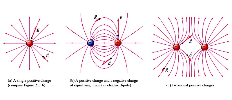 Faraday - linhas de campo elétrico